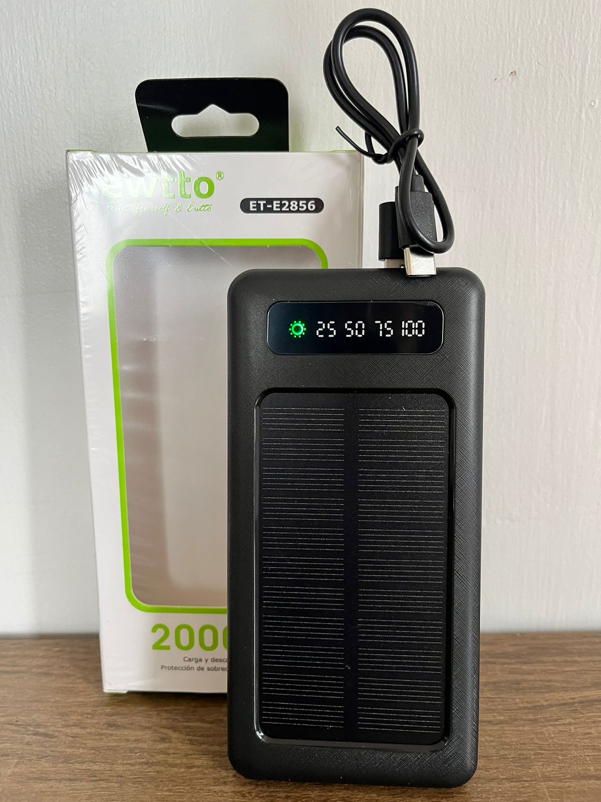 CARGADOR SOLAR EWTTON 20000 mAh